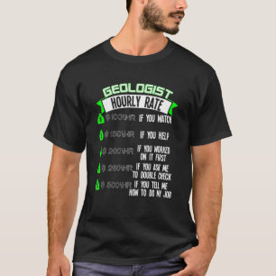 Camiseta Geologia de Taxa Horária Geóloga