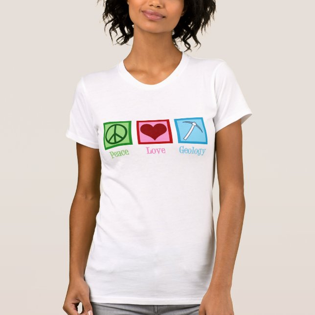 Camiseta Geologia do amor da paz (Frente)