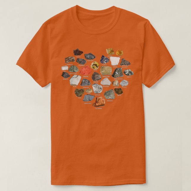 Camiseta Geologia Minerais Gemas e Cristais Rock Colle (Frente do Design)