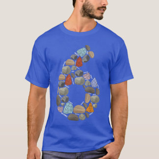 Camiseta Geologia Rochas 6 Anos de Idade 6º Aniversário Col