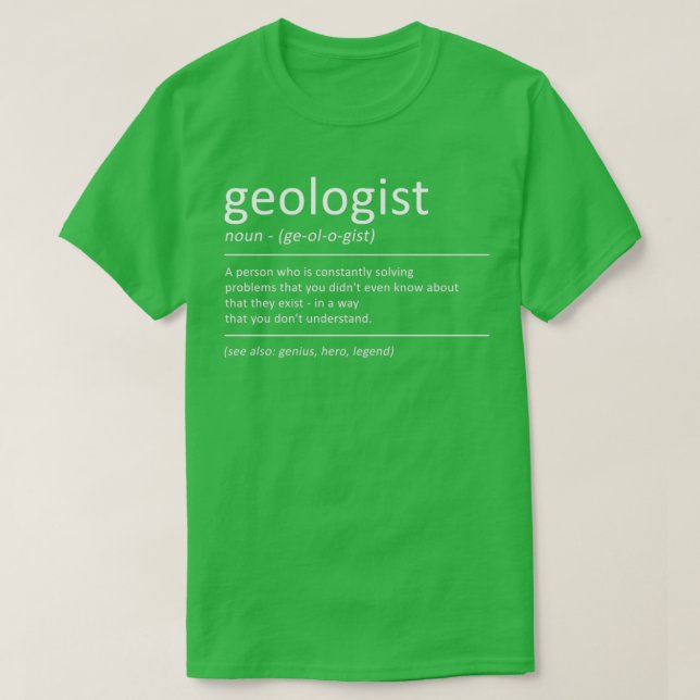 Camiseta Geologist Funny Definition Humor Geology (Frente do Design)