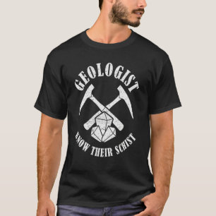 Camiseta Geólogo Conhece Seu Xisto Geologia Rochas Paleonto