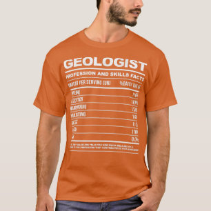 Camiseta Geólogo Fatos Nutricionais Engraçados