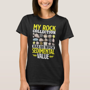 Camiseta Geólogo Rocha Mineral Colecionando Fósseis Minha R