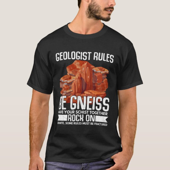 Camiseta Geology Rules  Geologist Rock Collector  Graphic (Frente)