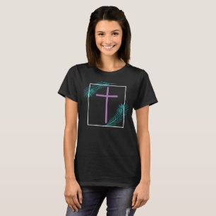 Camiseta Geometragem Fé Cruzada Cristã Tropical