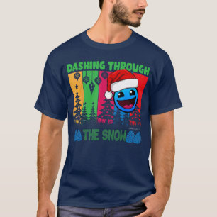 Camiseta Geometria Correndo pela Neve Sono Dash Jogo Natal
