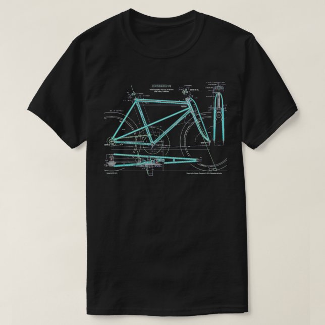 Camiseta Geometria da bicicleta (Frente do Design)