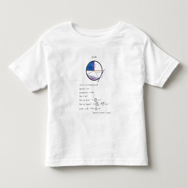 Camiseta Geometria de um Círculo Geometria da Matemática Ed (Frente)