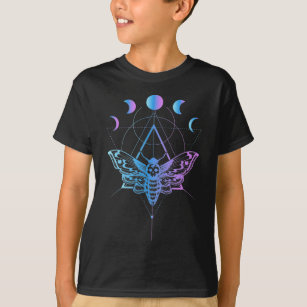 Camiseta Geometria do Crescente da Lua do Gótico Pastel