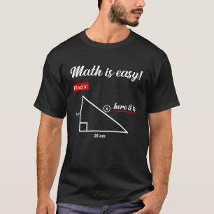 Camiseta Geometria do Triângulo Matemática é Fácil Encontre
