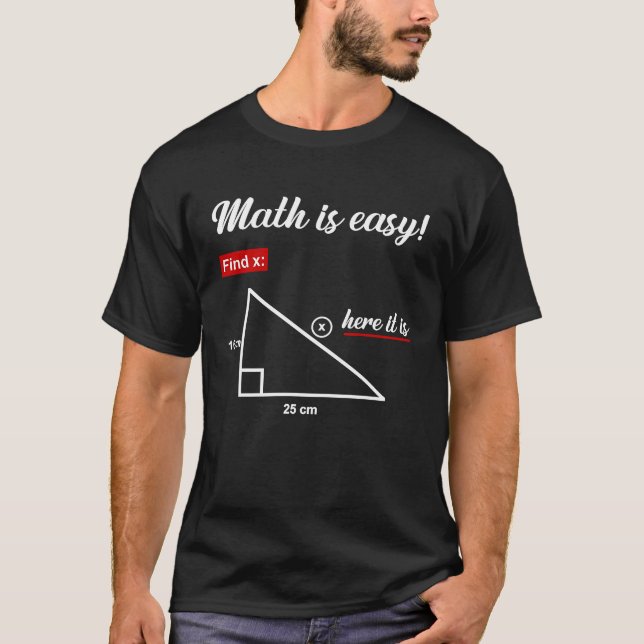 Camiseta Geometria do Triângulo Matemática é Fácil Encontre (Frente)