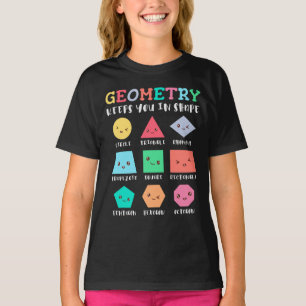 Camiseta Geometria mantém você em forma, formas geométricas
