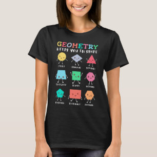 Camiseta Geometria mantém você em forma - Humor de Matemáti
