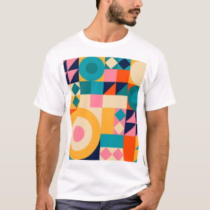 Camiseta Geometria Minimalista: Poster de Ilustração Vintag