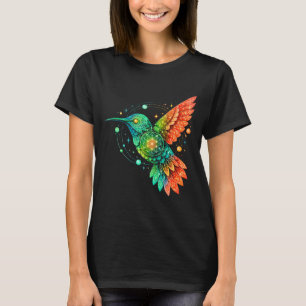 Camiseta Geometria Sagrada Beija-flor Desenho Místico Celes
