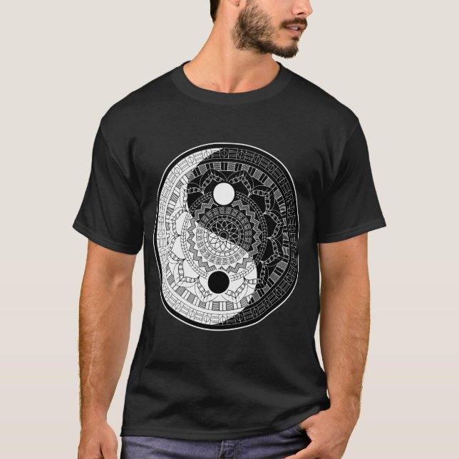 Camiseta Geometria Sagrada Yin Yang Dala (Frente)