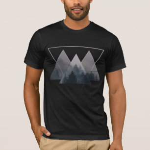 Camiseta Geometria triângulo Floresta Mistura