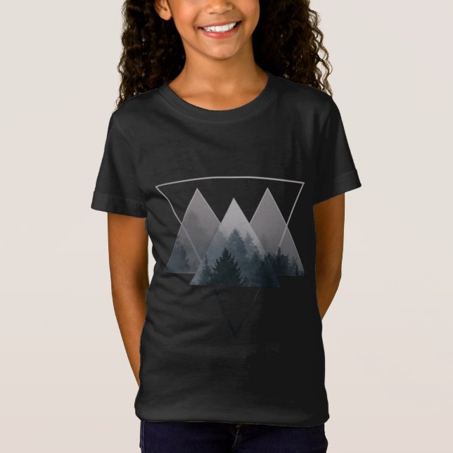 Camiseta Geometria triângulo Mistura Fores (Frente)