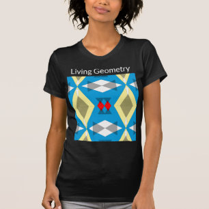 Camiseta Geometric Convergence in Blue and Gold
