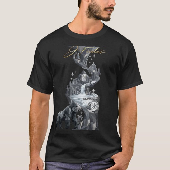Camiseta “Geometric Gorilla in the Emerald Forest” (Frente)