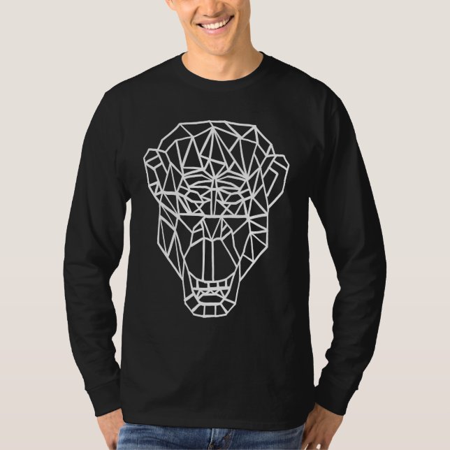 CAMISETA GEOMETRIC MONKEY ILLUSTRATION GORILLA LOW POLY (Frente)