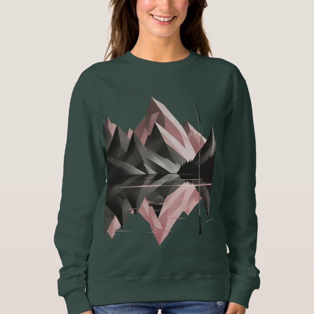 Camiseta Geometric Mountain Scene – Women’s Sweatshirt (Frente)