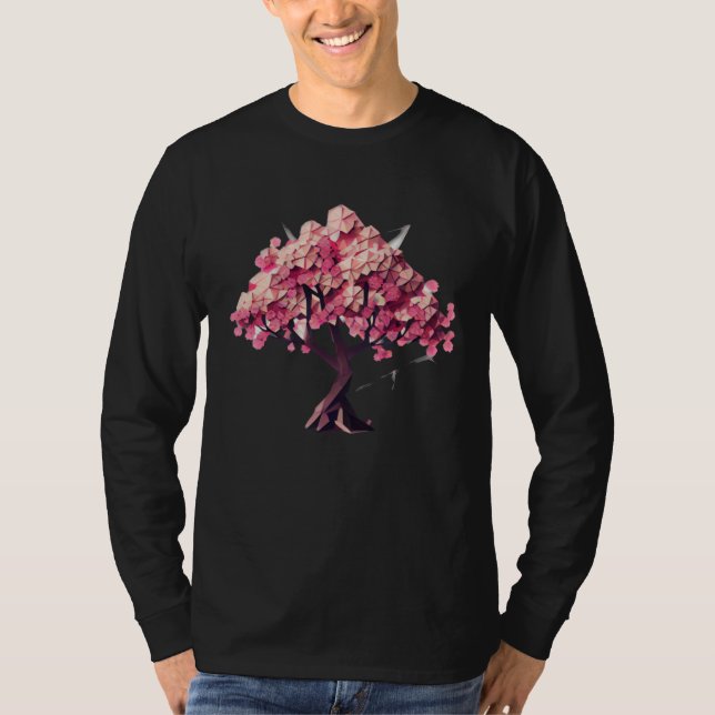 Camiseta geometric poly vector Blossom into Spring Cherry B (Frente)
