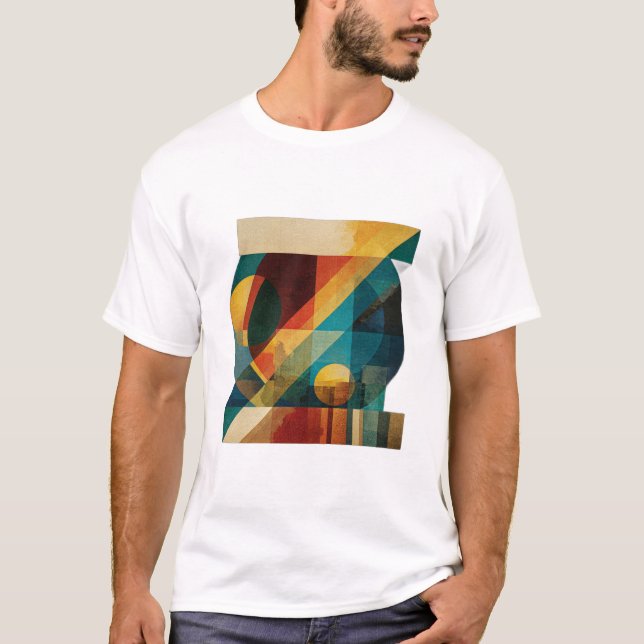 Camiseta Geometric “Z” – Abstract Mid-Century Monogram (Frente)