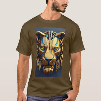 Camiseta geométrica de design com ilusão 3D