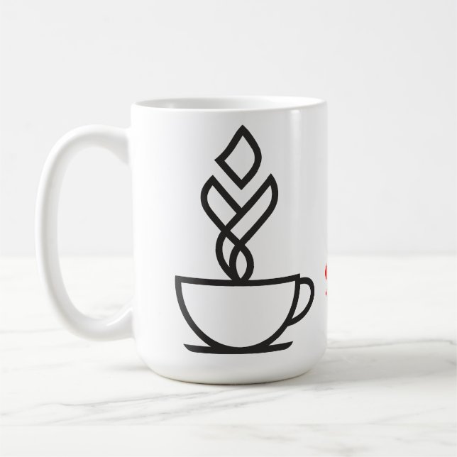 Camiseta Geométrica de Xícara de Café a Vapor – Ch (Esquerda)