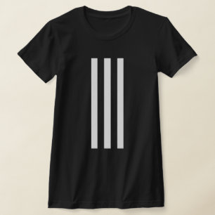 Camiseta Geométrica Minimalista com Três Linhas Ve