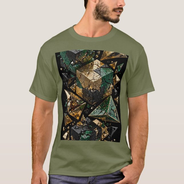 Camiseta Geométrico 3D Super Mosaico (Frente)