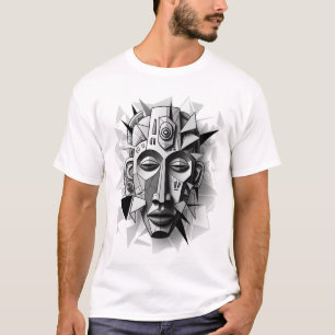 Camiseta Geométrico_African_Mask_Art.