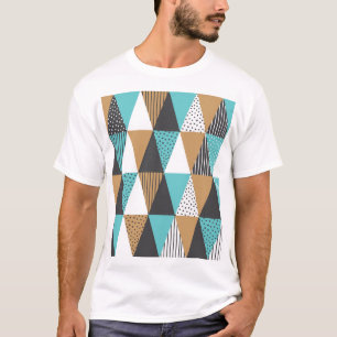 Camiseta Geométrico de Vintage: Ilustração de Abstrato.