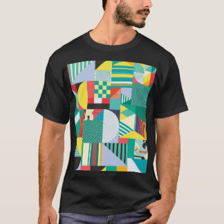 Camiseta Geométrico Decorativo: Elementos de Padrão Vintage