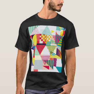 Camiseta Geométrico decorativo, padrão sem costura abstrato