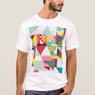 Camiseta Geométrico decorativo, padrão sem costura abstrato