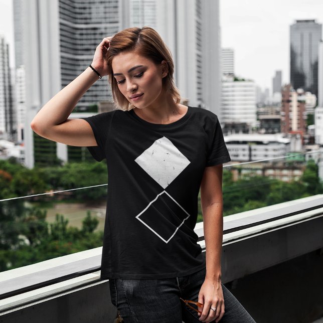 Camiseta Geométrico Diamante Gráfico Minimalista (Criador carregado)