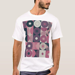 Camiseta Geométrico do século médio: padrão abstrato colori