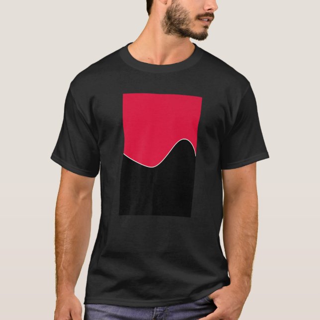 CAMISETA GEOMÉTRICO, DOIS PADRÕES DE ONDA DE TOM CRIMSON E  (Frente)