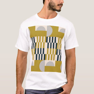 Camiseta Geométrico moderno, padrão retrô escandinavo