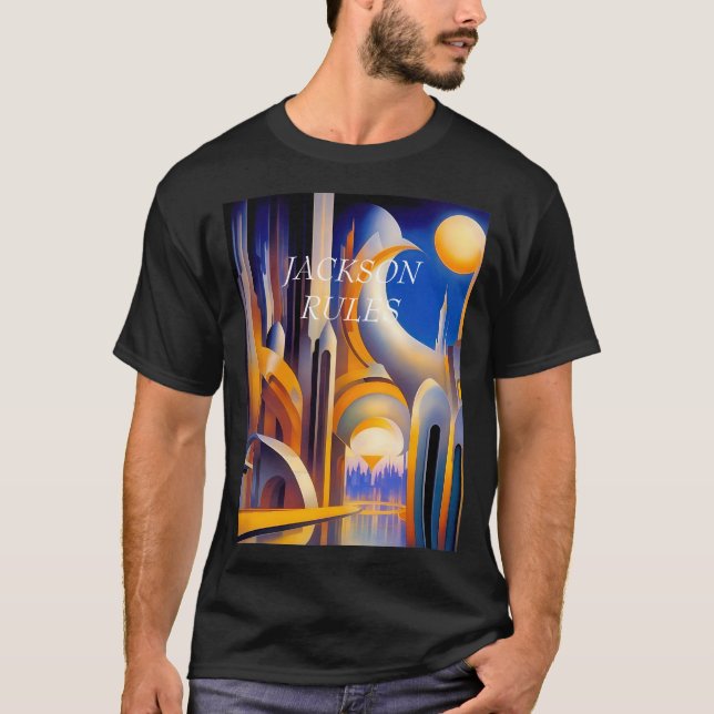 Camiseta Geométrico mundial PERSONALIZADO SCI-FI (Frente)