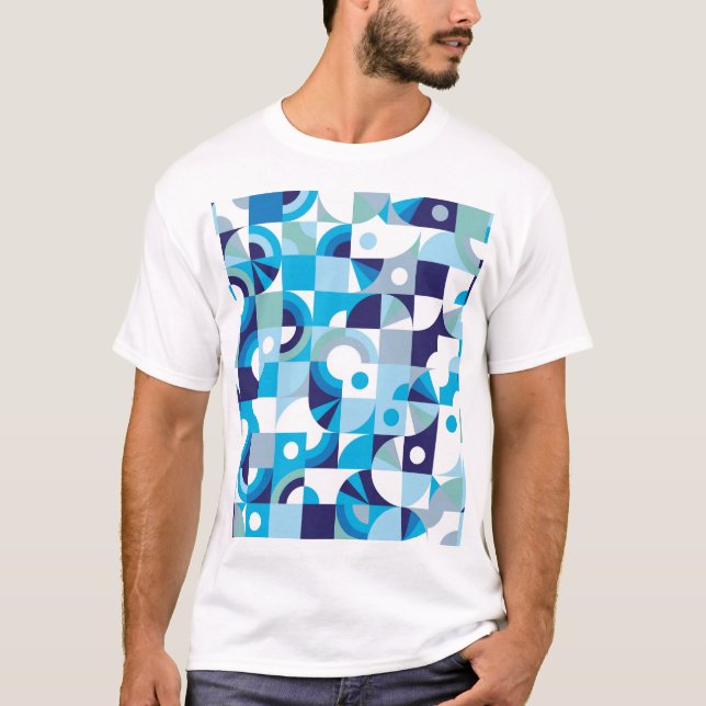 Camiseta Geométrico Vibrante: Moderno Sem Sede (Frente)