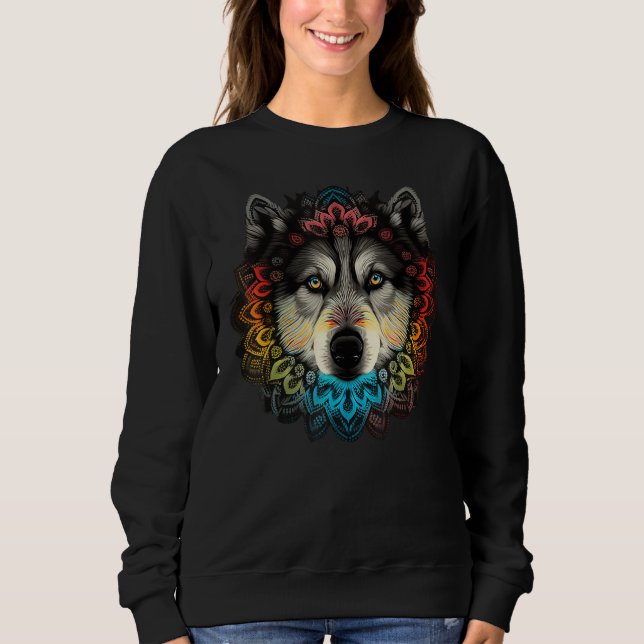 Camiseta Geometry Alaskan Malamute Mandala 1 (Frente)