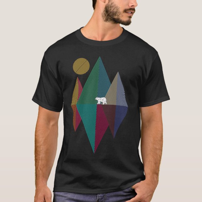 Camiseta Geometry mountain bear (Frente)