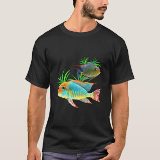 Camiseta Geophagus Eartheater Cichlid Fish Tank Aquarium Ke