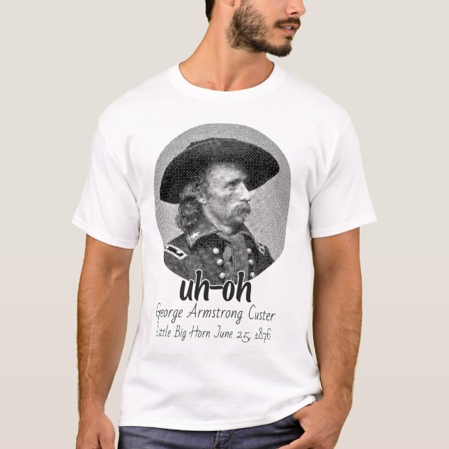 Camiseta George Armstrong Custer pequeno chifre grande (Frente)