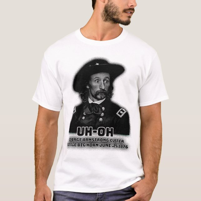 Camiseta George Armstrong Custer pequeno chifre grande (Frente)