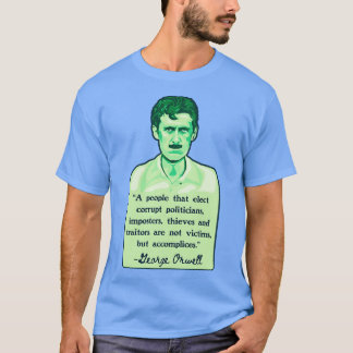 Camiseta George Orwell Portrait e Cotação 2